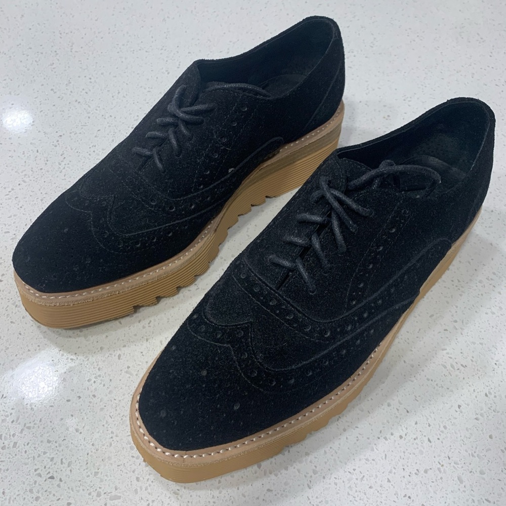 Silent D Tilear Suede Oxford Platform Shoes
